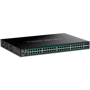 TRENDnet TPE-3524S 52-Port Managed Gigabit Ethernet PoE+ Switch, 4x 10G SFP+ ports, rack mountable